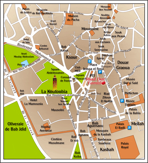 Location map and monuments